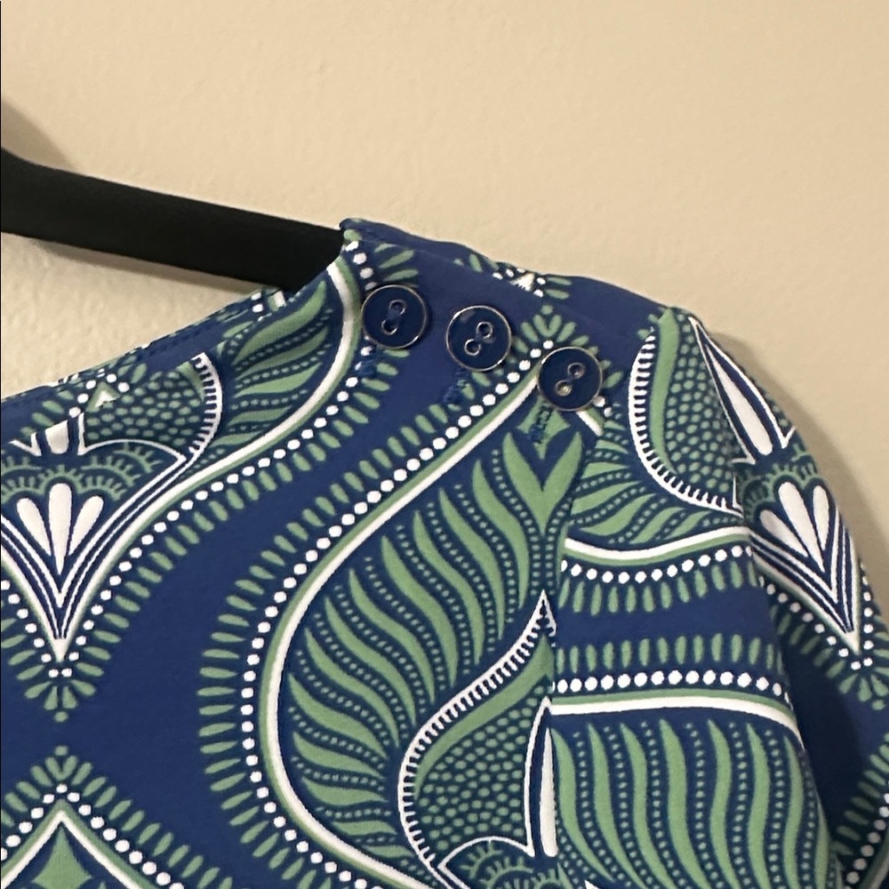 J.McLaughlin Womens Wavesong Catalina Cloth Boat Neck 3/4 Sleeve Top Sz Large - Picture 5 of 8